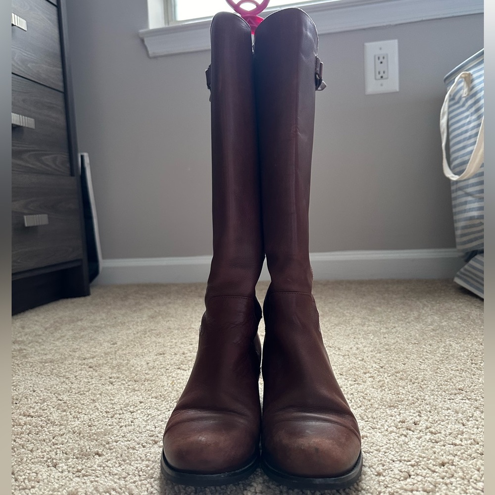 Blondo Brown Heeled Boots - Picture 2 of 12